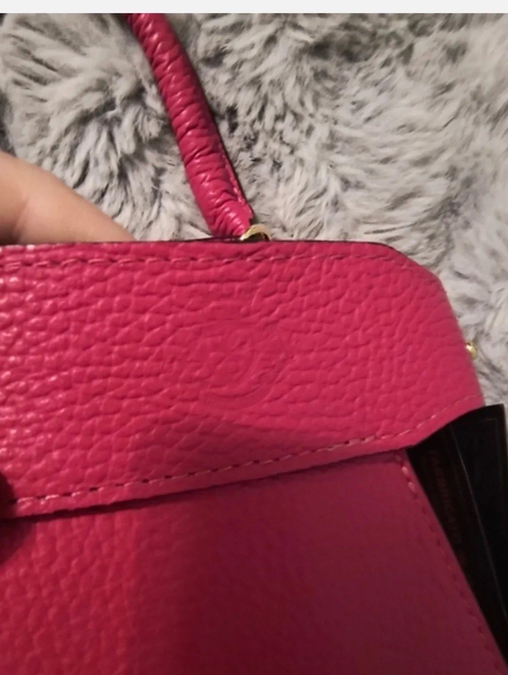 Toro Firenze Italian Double Compartment Leather Pink Bag